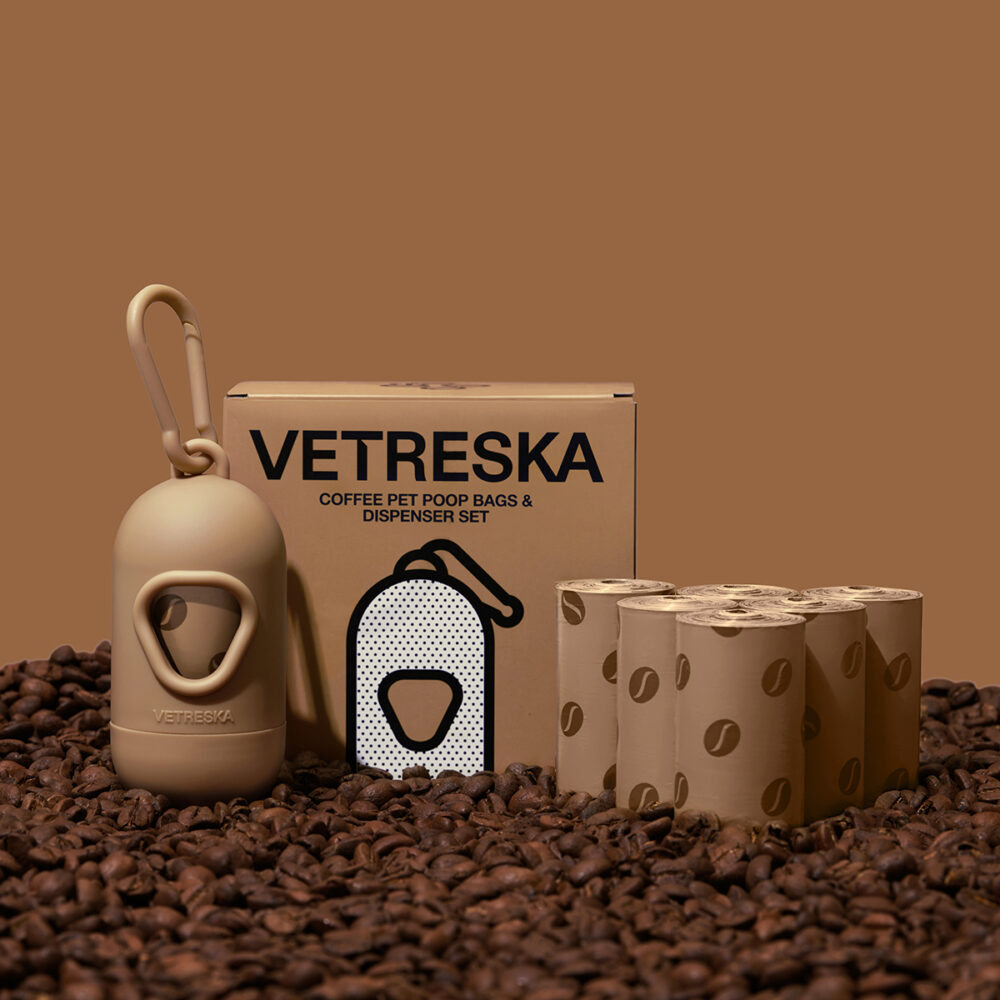 Vetreska - Distributeur ramasse-crottes Coffee, 7 rouleaux